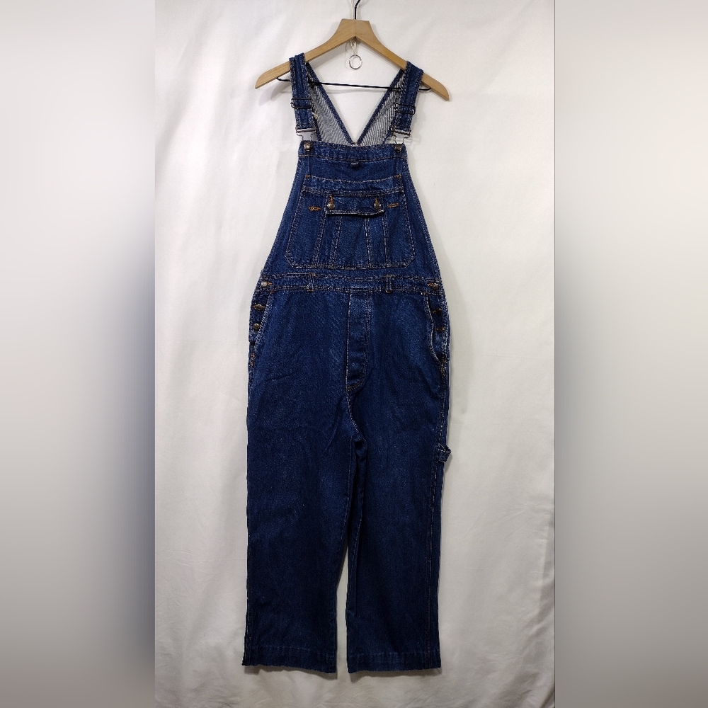 Vintage Roundy Ridge Denim Overall Mens 40 Blue Utility Carpenter Retro 90s Y2K